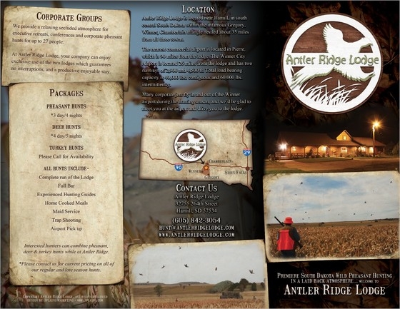 Hunting Lodge Brochure Tri-Fold Example Back