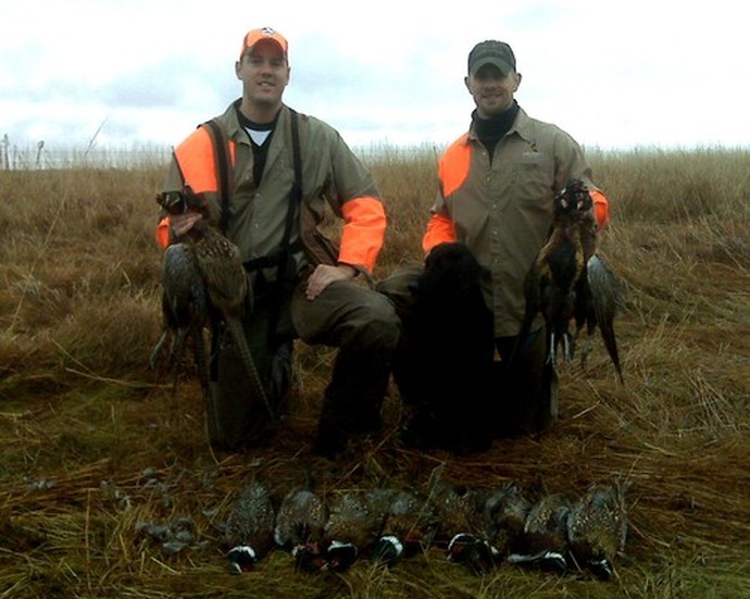 Ryan, Gabby & Joe at A1 Al's Pheasant Ranch near Mitchell, South Dakota.