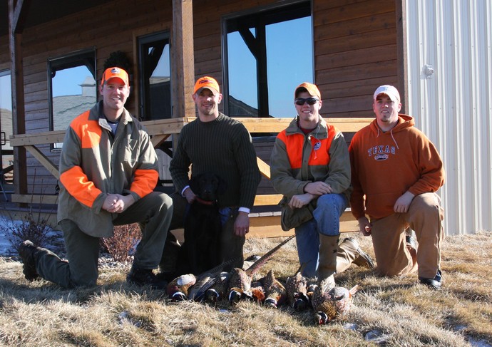 Late season hunt at Antler Ridge Lodge with the guides. L to R: Ryan of 3plains, Joe, Trent, Tyler.