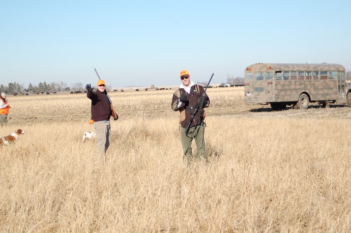 L to R: Cory and Ryan hunting at Bird Down Lodge in Bowdle, South Dakota.