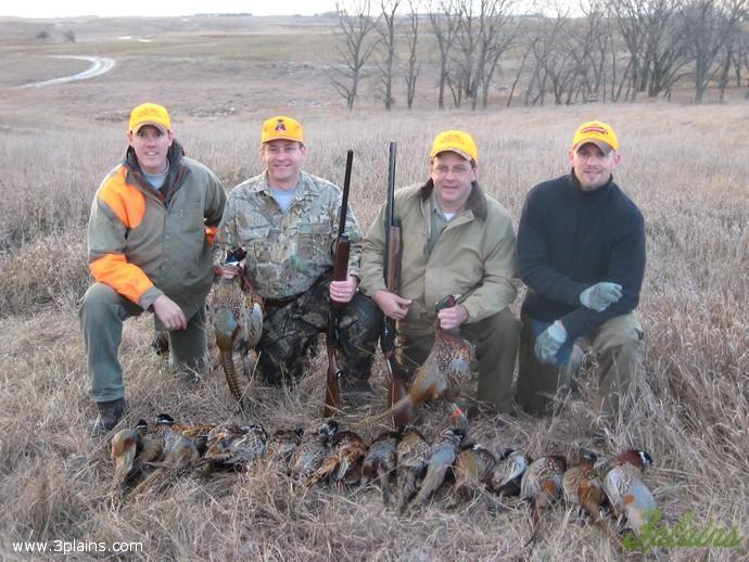 Ryan, Bob, Jim and Joe at A1 Al's Pheasant Ranch in Emery, South Dakota. Bob and Jim made the trip up to A1 Al's from Memphis for their first South Dakota pheasant hunt.