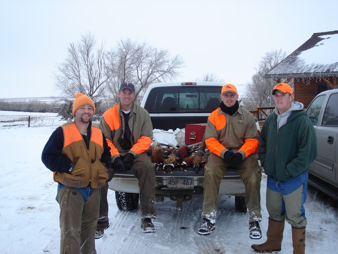 Antler Ridge Lodge with Tyler our guide. L to R: Courtney, Ryan, Joe and Tyler.