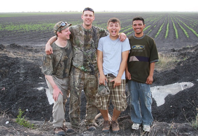 Dove hunting in Mexico near San Fernando, Mexico at the Pintail Lodge. L to R: Ben, Ryan, Tony and David.