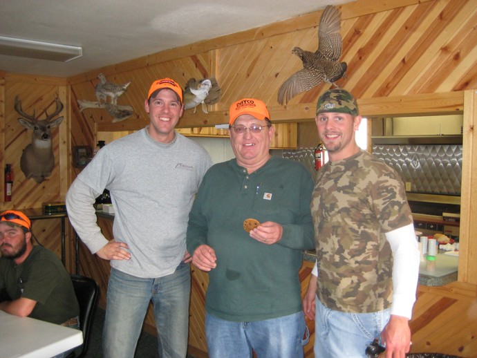 Ryan of 3plains, Boss from Arkansas, Joe from Mankato, MN at Dakota Hot Spots in Kennebec, South Dakota. HUGE pheasant flushes and pheasant numbers.