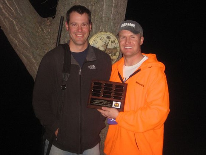 L to R: Ryan of 3plains and Erik of Sioux Falls, South Dakota the first annual Lakeshore Lodge Shootout. Erik took first and Ryan was runner up in a 24 man tourney.