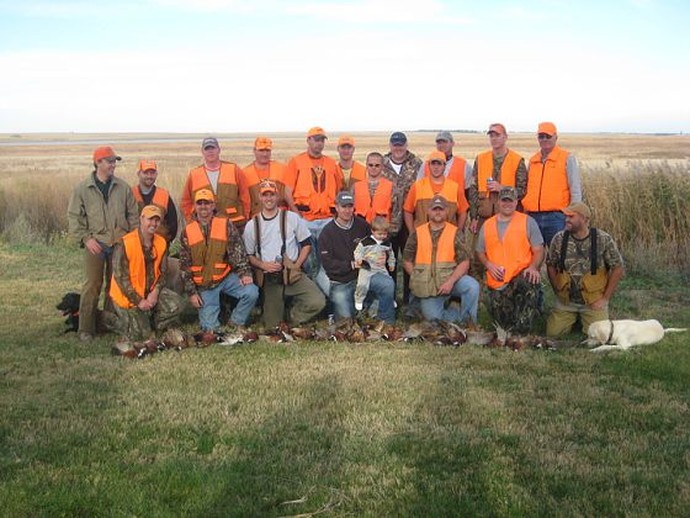 Hunting at the Lakeshore Lodge in Hoven South Dakota on Swan Lake at the 2008 pheasant opener. 