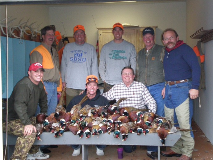 Pheasant Phun hunt in Hitchcock, South Dakota. Dave Olsen (far right) invited us out to check the place out. Excellent wild bird populations and in very high numbers.