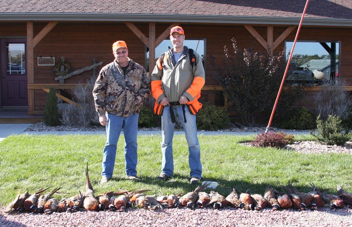 Steve owner of Antler Ridge Lodge and Ryan of 3plains on the pheasant hunting opener.