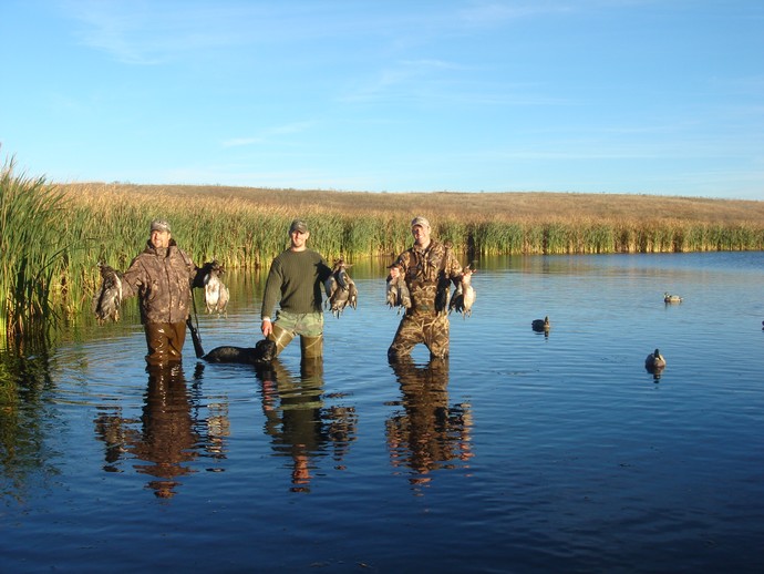 Peter, Joe and Ryan in Gackle North Dakota on a duck hunt.