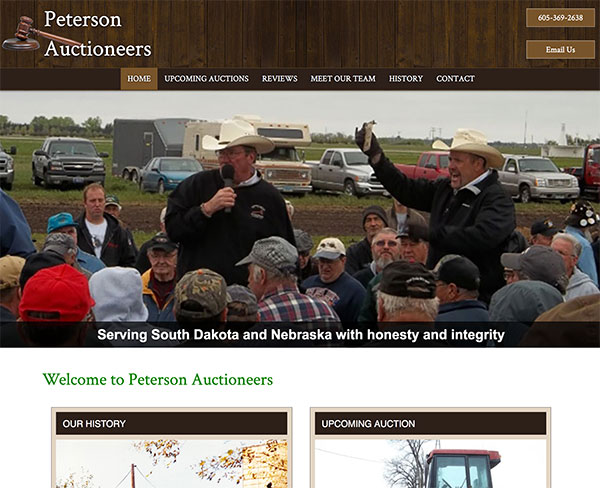 Auctioneer Web Design