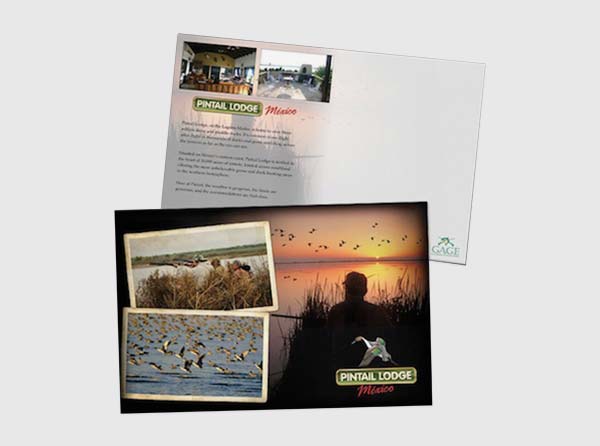 Postcard Design - Duck Hunting Lodge Example