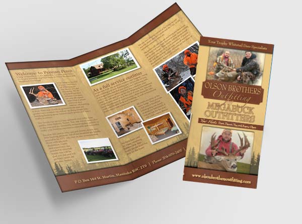 View Brochure Design for Manitoba Hunting Outfitter